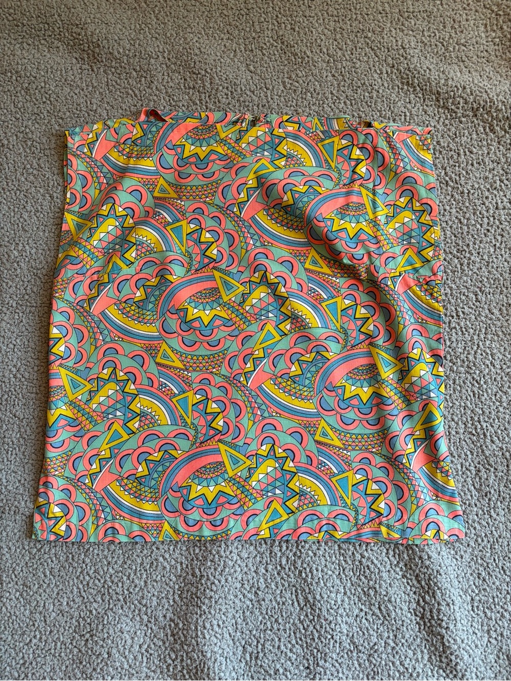 VINTAGE: Psychedelic ‘60s/‘70s Boxy Crop Top (Handmade/sewn) - Picture 6 of 11